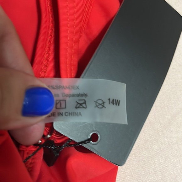 Aqua Eve plus size swimsuit, red top, and polkadot bottoms - Picture 7 of 7